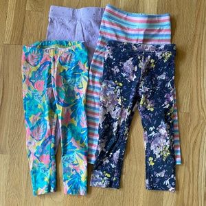 4 Pair/Lot J Crew Crewcuts Leggings Polka Dot Stripes Floral Old Navy Cat & Jack